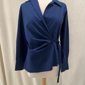 Zara Long Sleeve Wrap Blouse